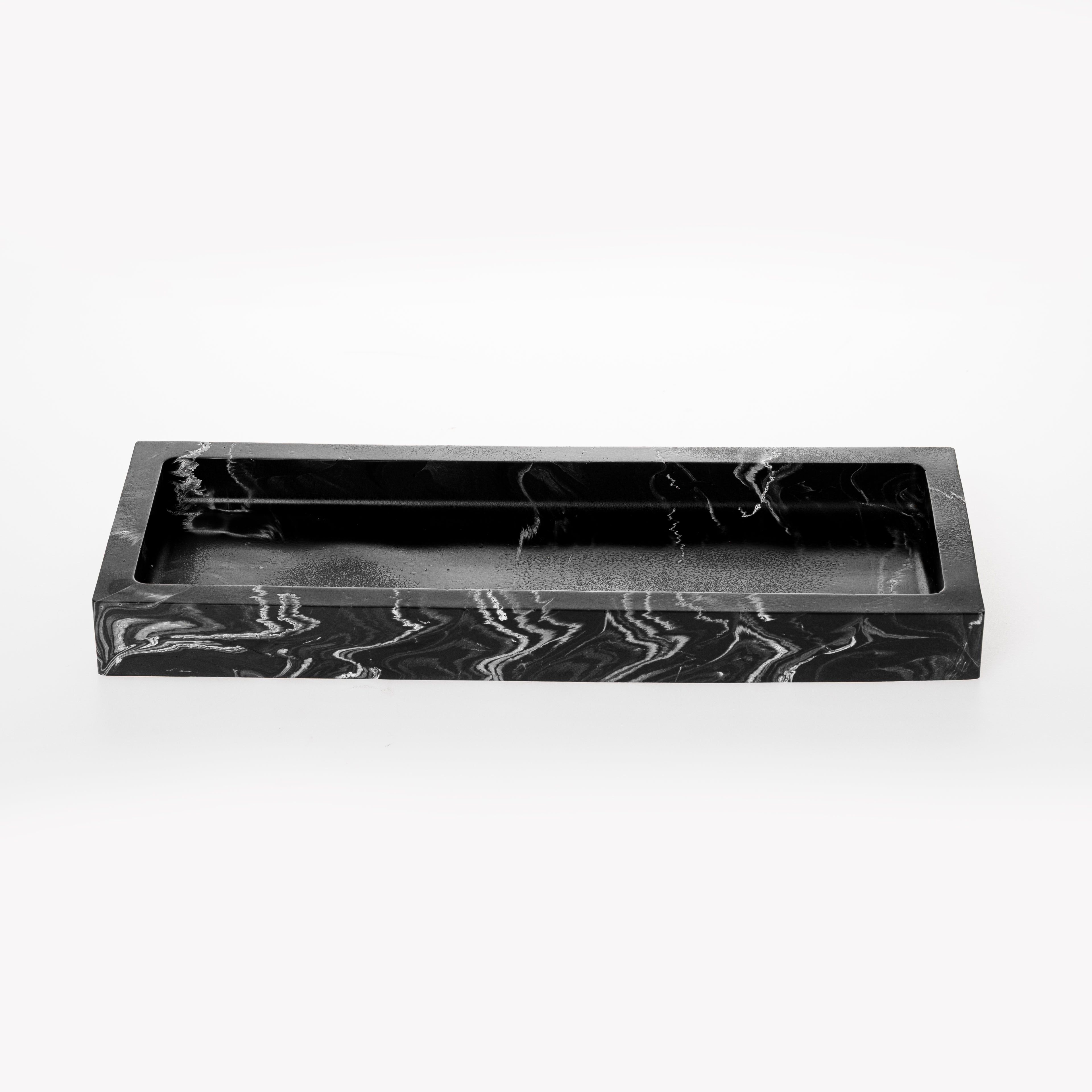 RECTANGLE TRINKET TRAY [BLACK MARBLE]