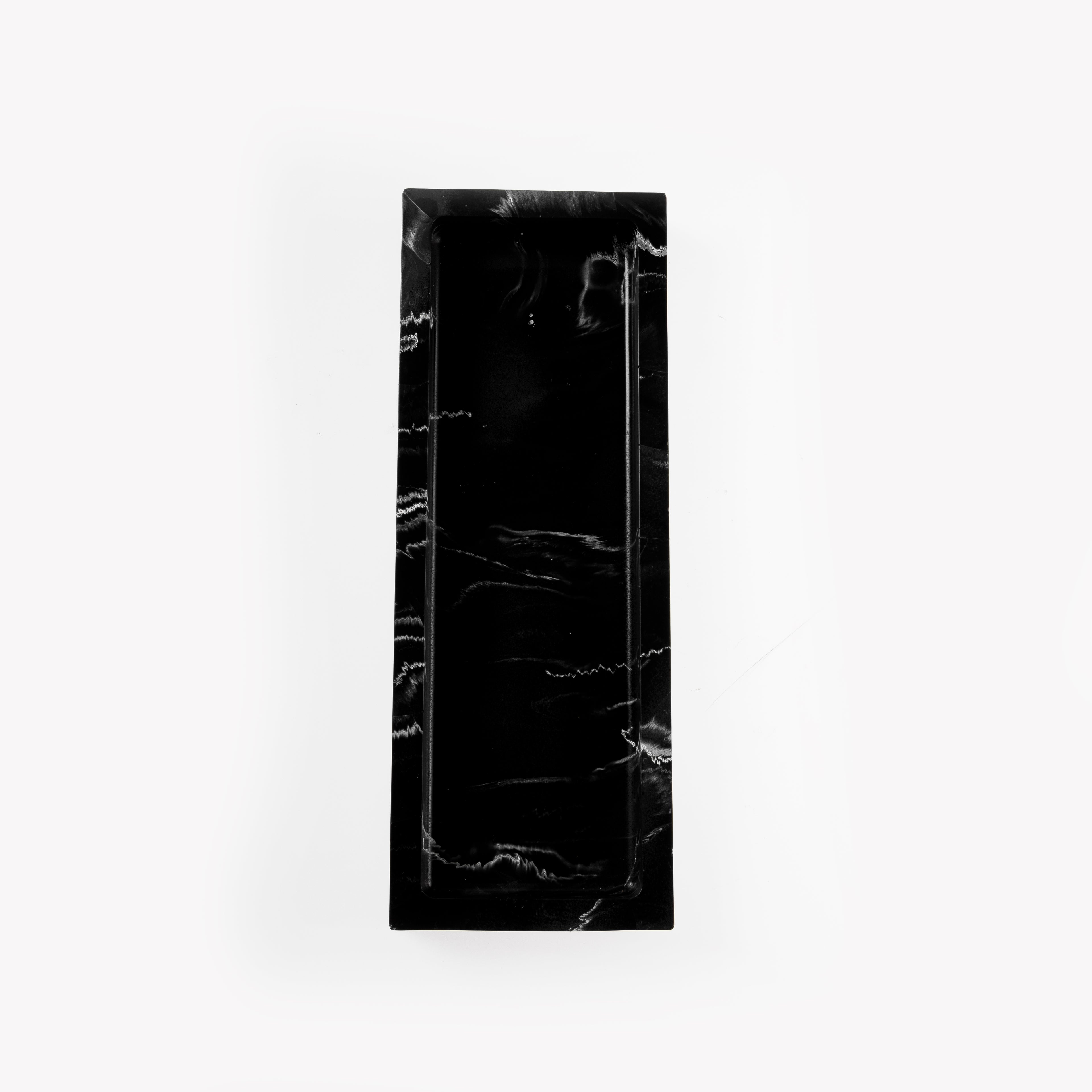 RECTANGLE TRINKET TRAY [BLACK MARBLE]