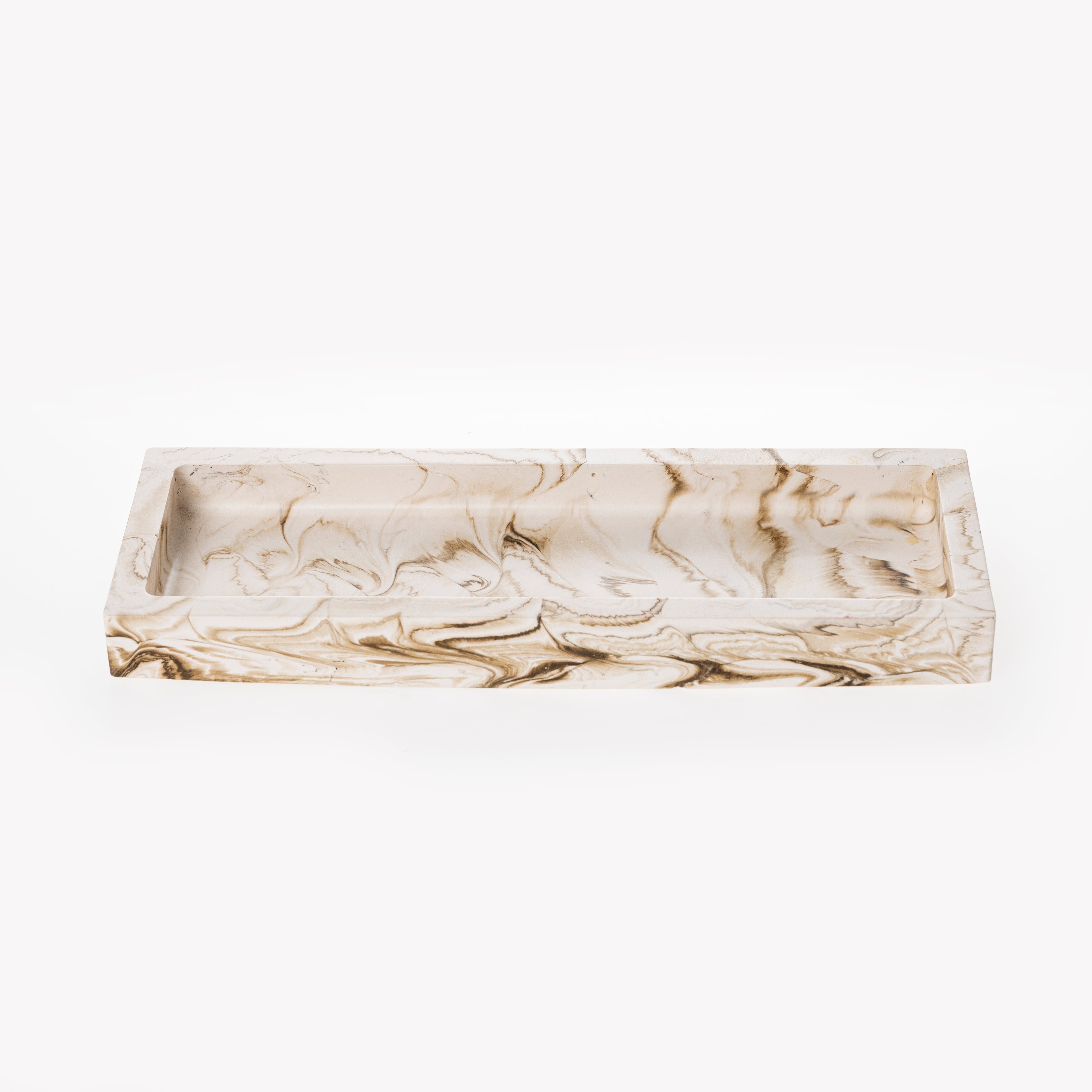 RECTANGLE TRINKET TRAY [NUDE MARBLE]
