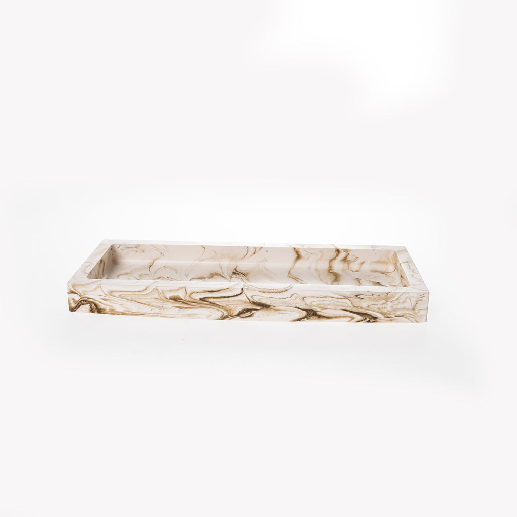 RECTANGLE TRINKET TRAY [NUDE MARBLE]