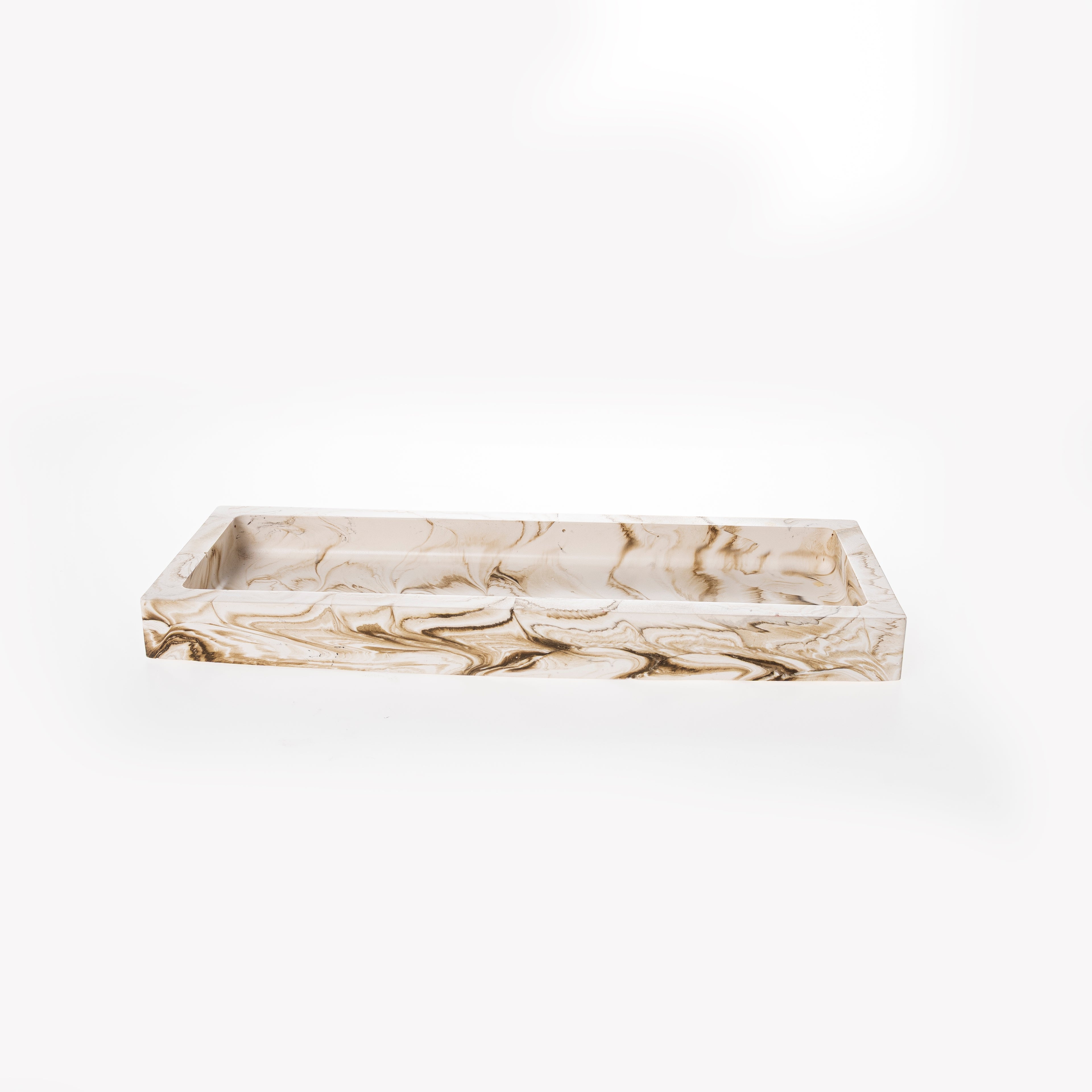 RECTANGLE TRINKET TRAY [NUDE MARBLE]