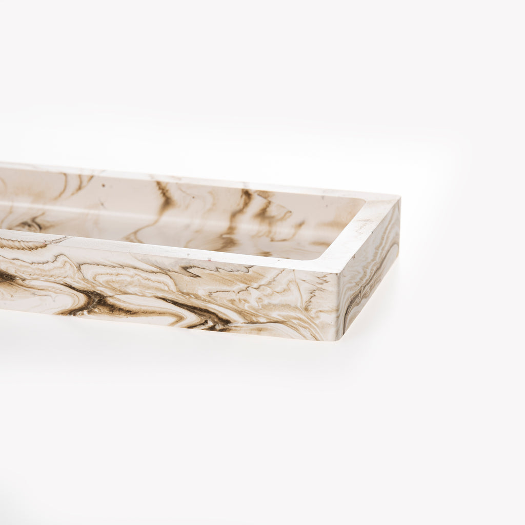 RECTANGLE TRINKET TRAY [NUDE MARBLE]