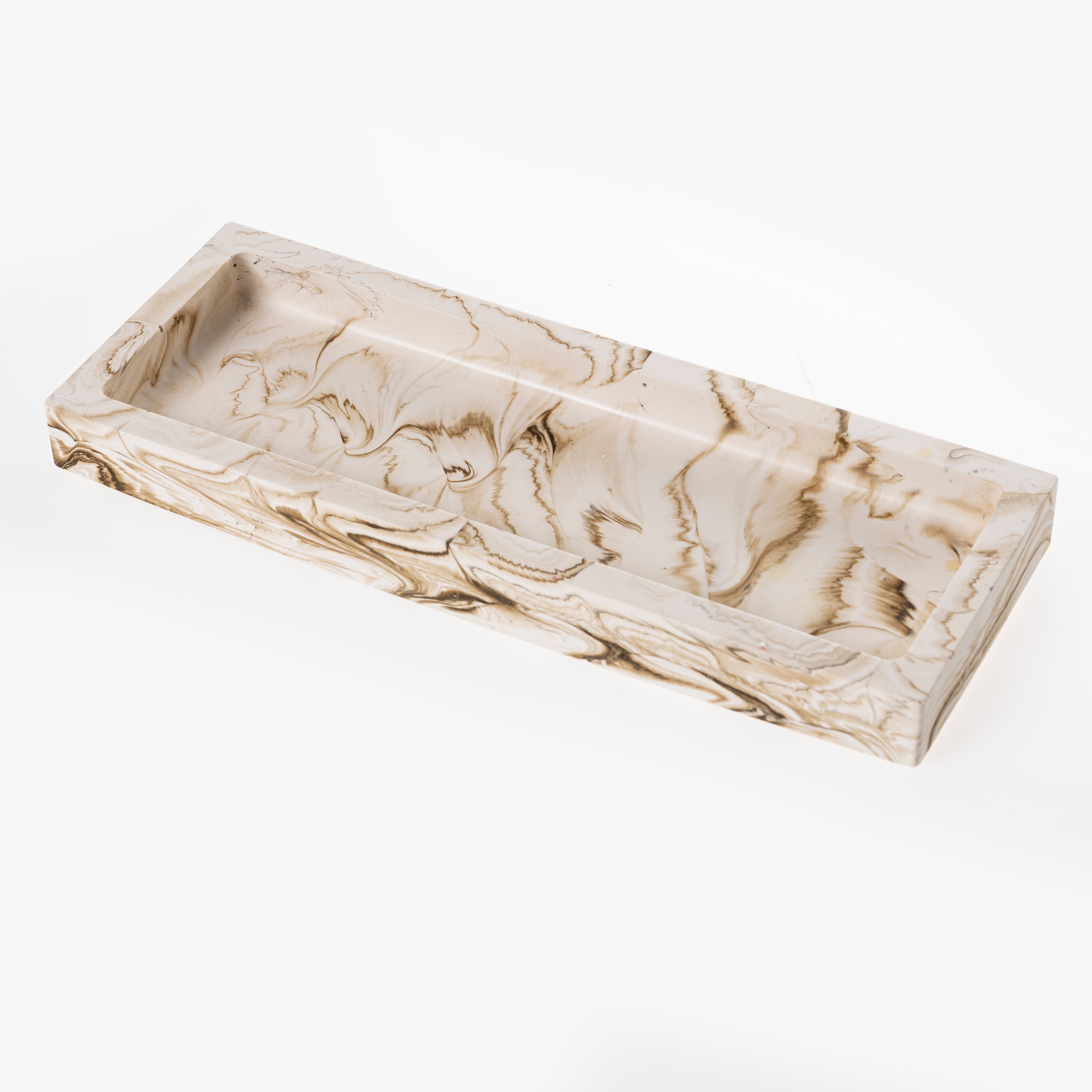 RECTANGLE TRINKET TRAY [NUDE MARBLE]