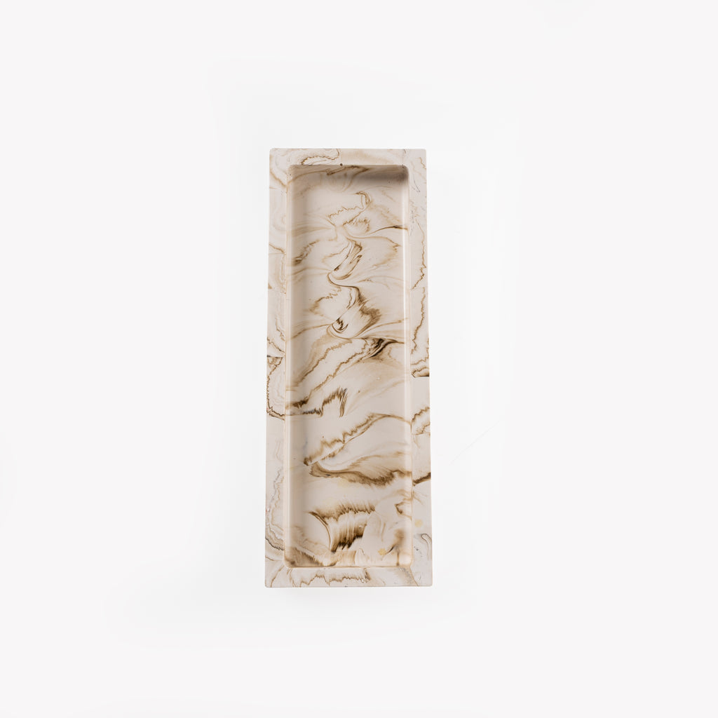 RECTANGLE TRINKET TRAY [NUDE MARBLE]