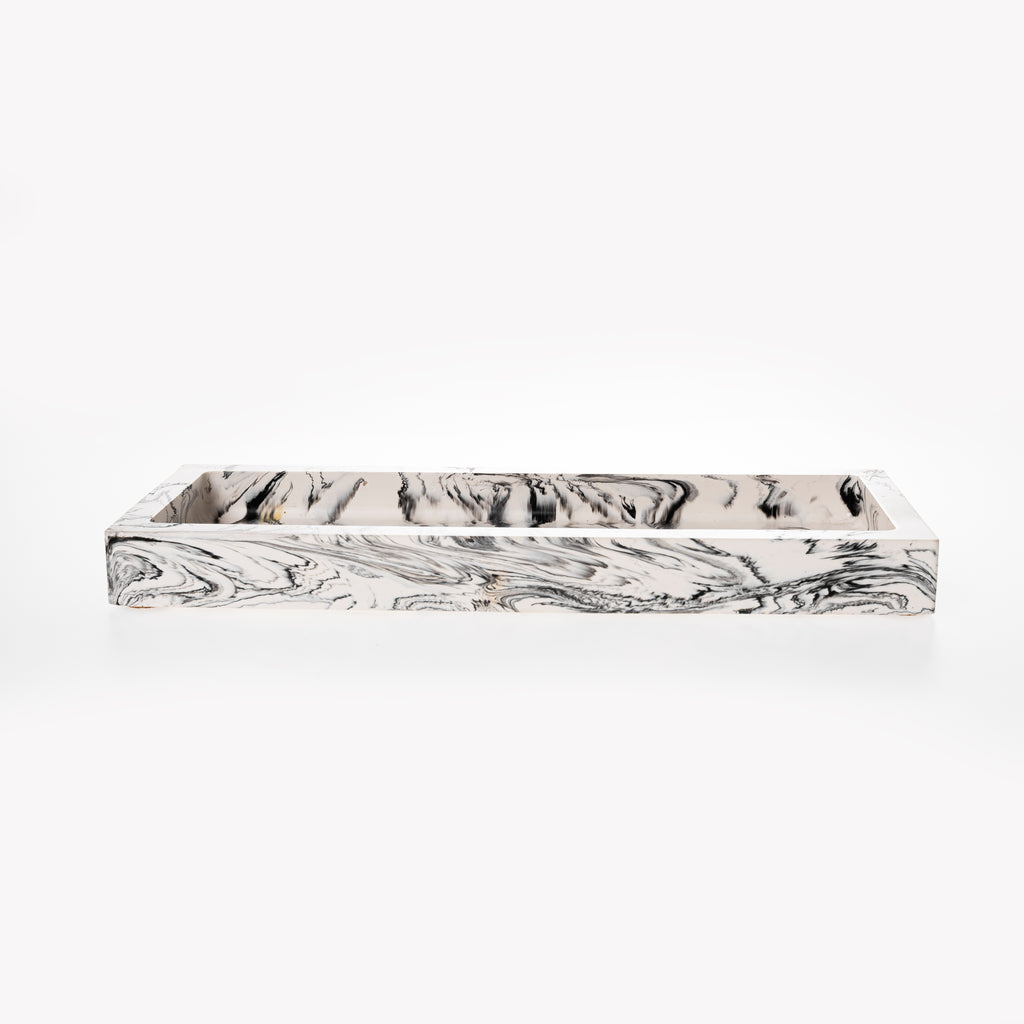 RECTANGLE TRINKET TRAY [BLACK MARBLE]
