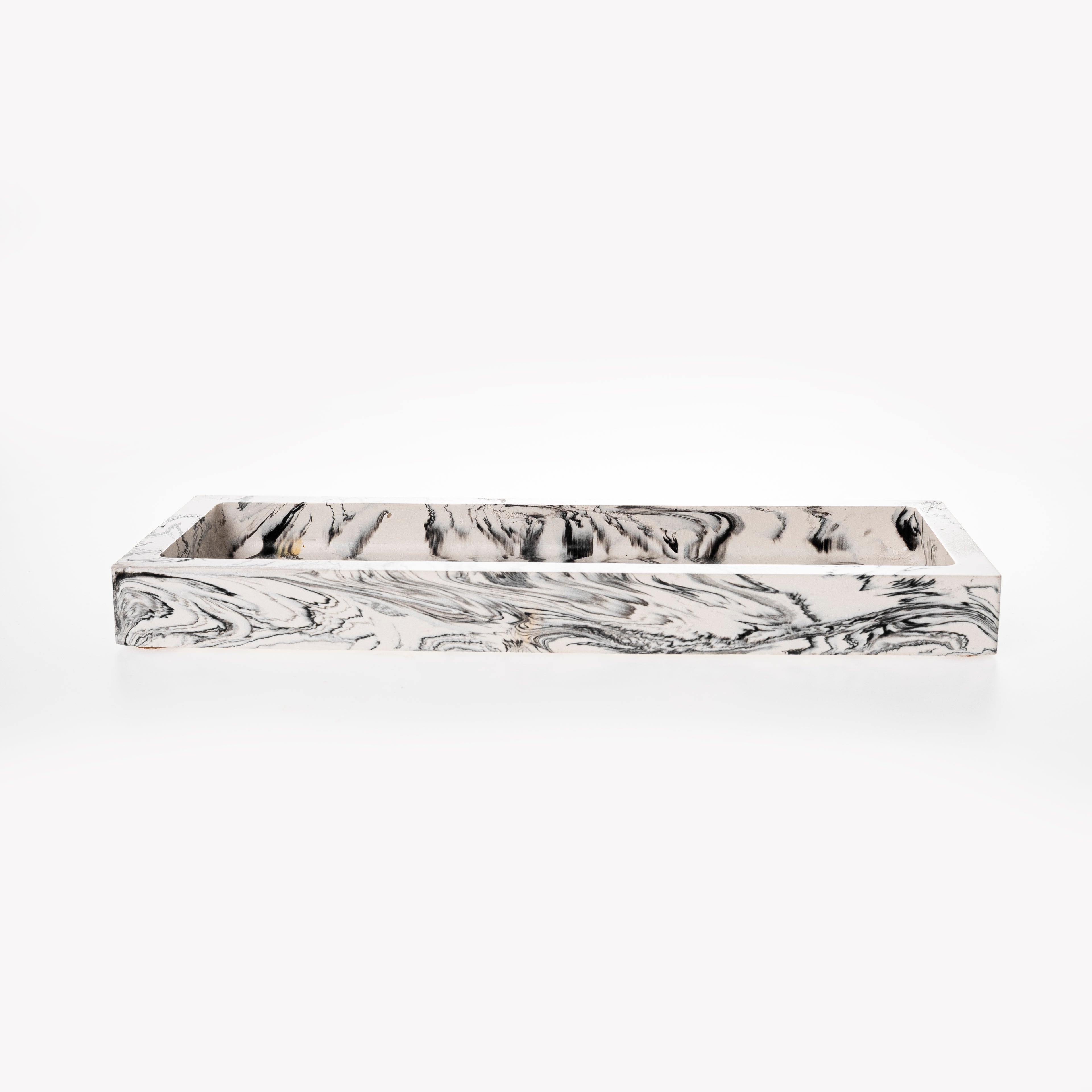 RECTANGLE TRINKET TRAY [BLACK MARBLE]