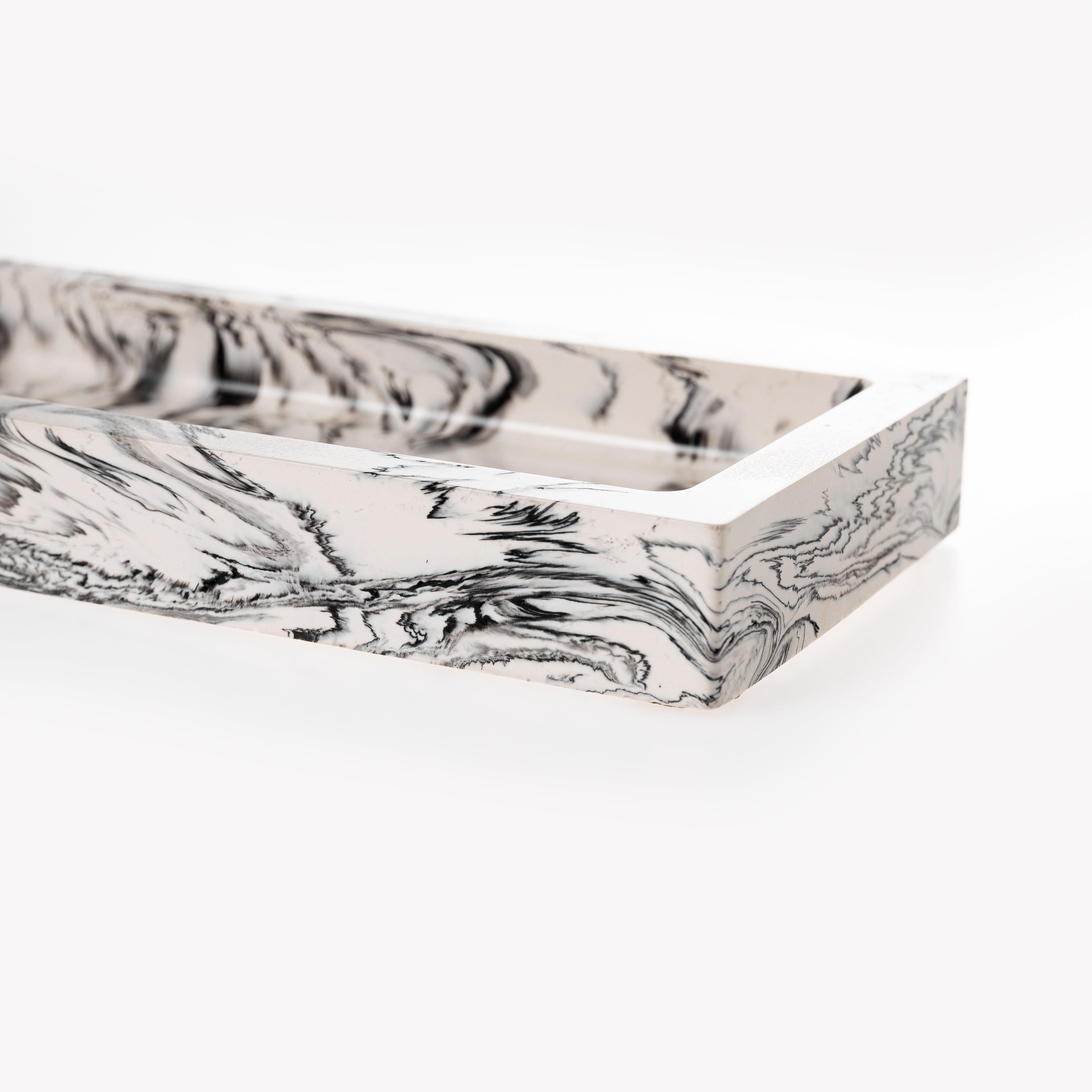 RECTANGLE TRINKET TRAY [BLACK MARBLE]