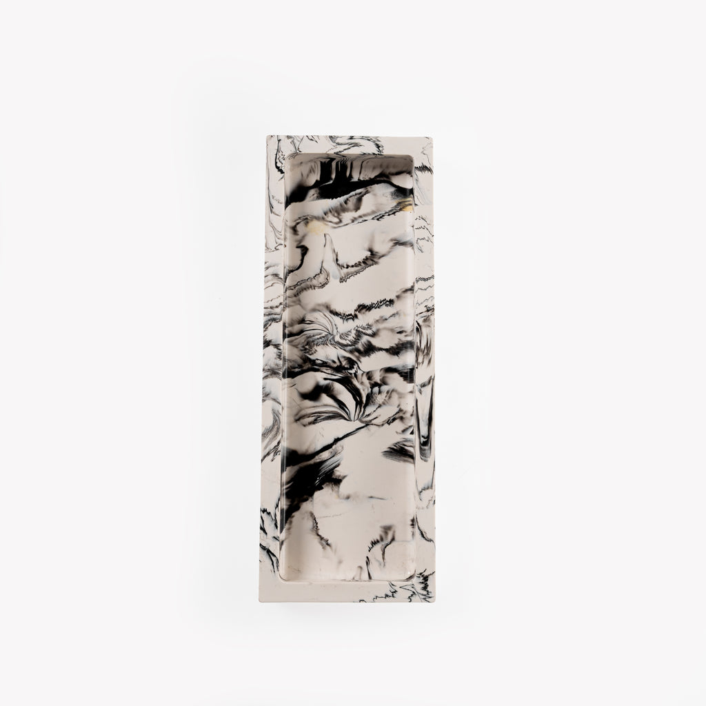 RECTANGLE TRINKET TRAY [BLACK MARBLE]