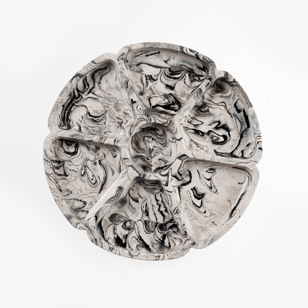 SNACK TRAY [BLACK MARBLE]