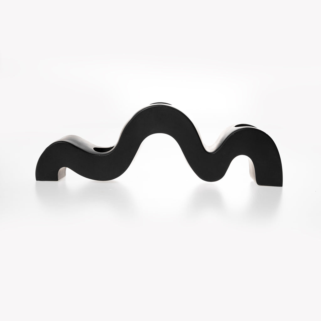 3 HOLE CANDLE HOLDER [PLAIN BLACK]