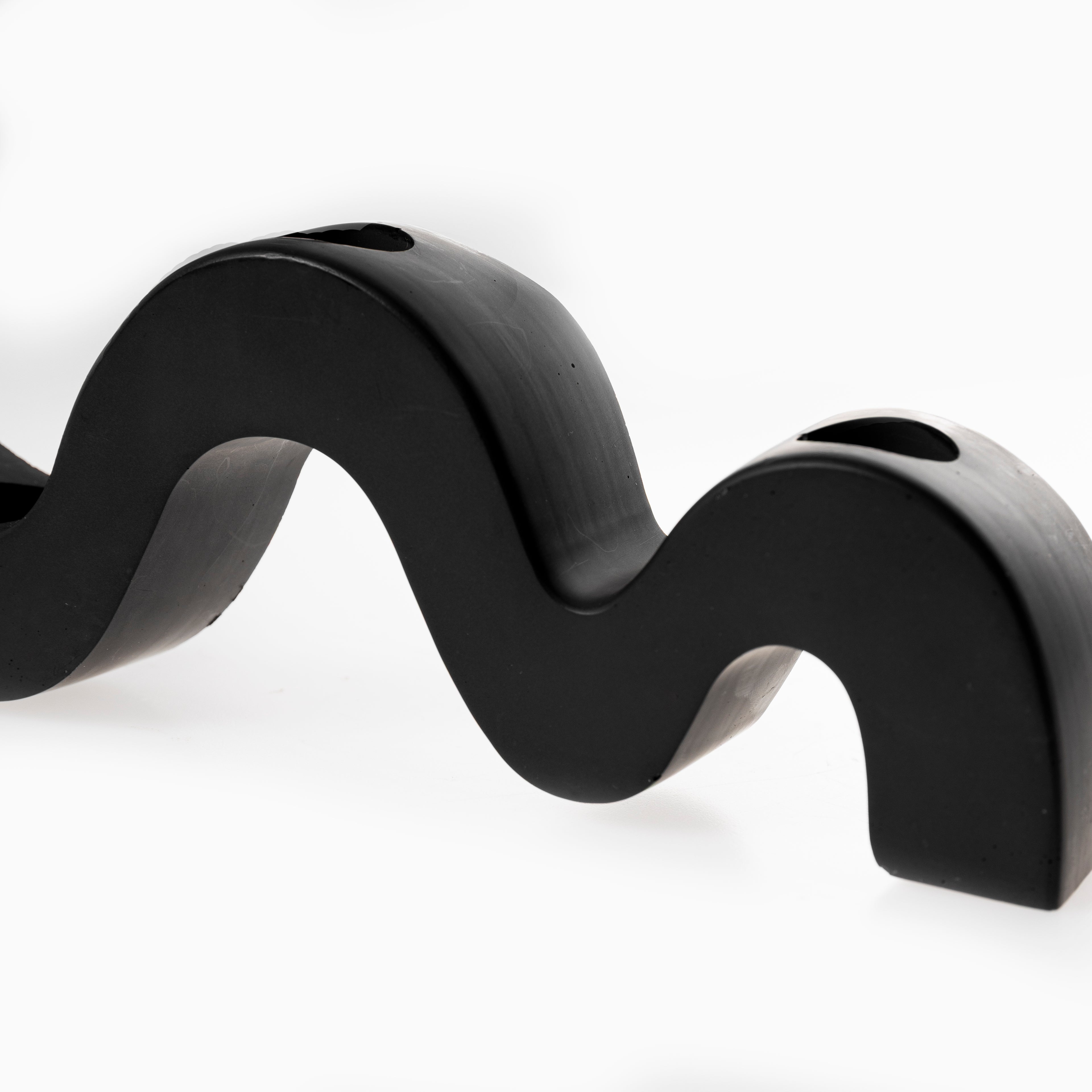 3 HOLE CANDLE HOLDER [PLAIN BLACK]