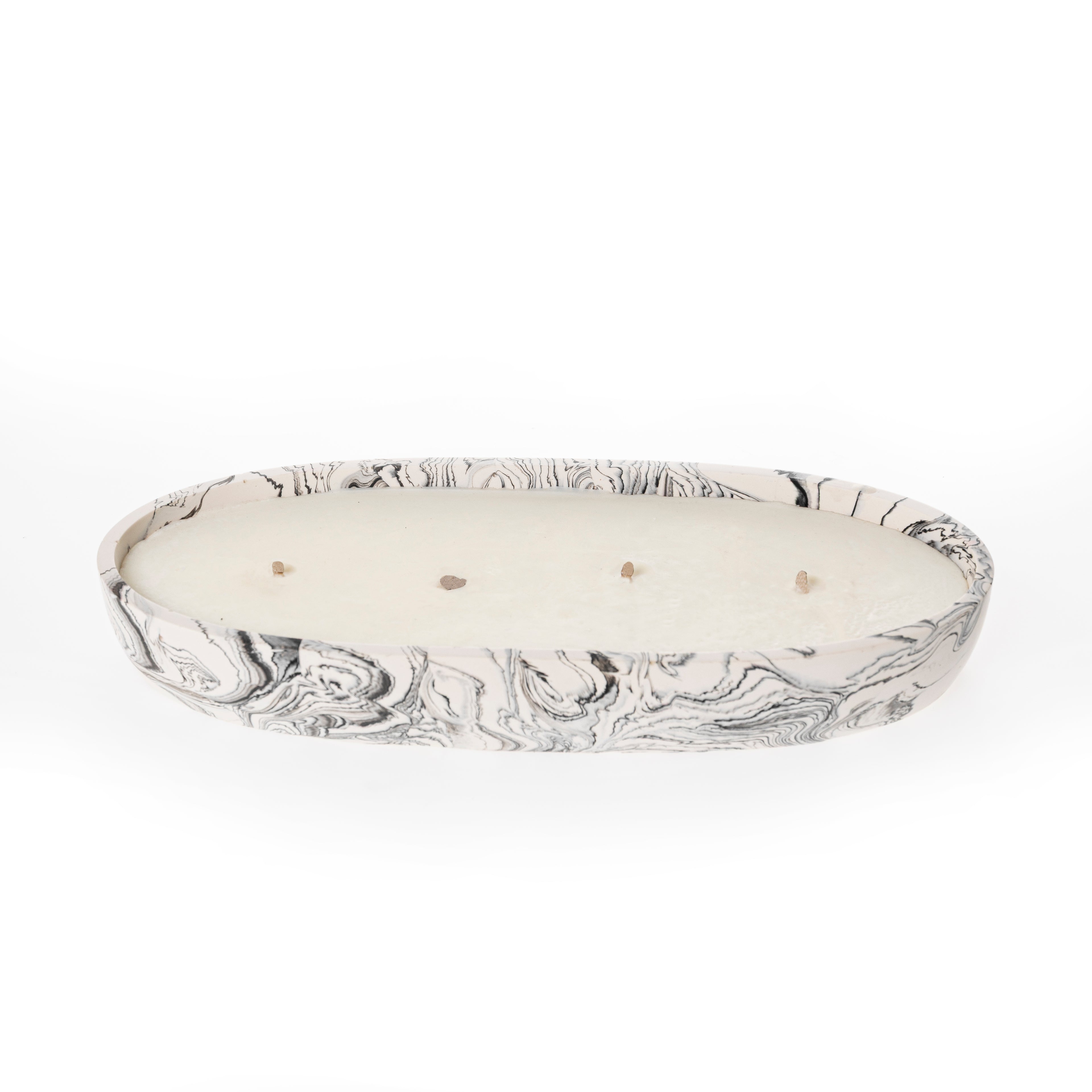 OVAL CANDLE [BLACK MARBLE]