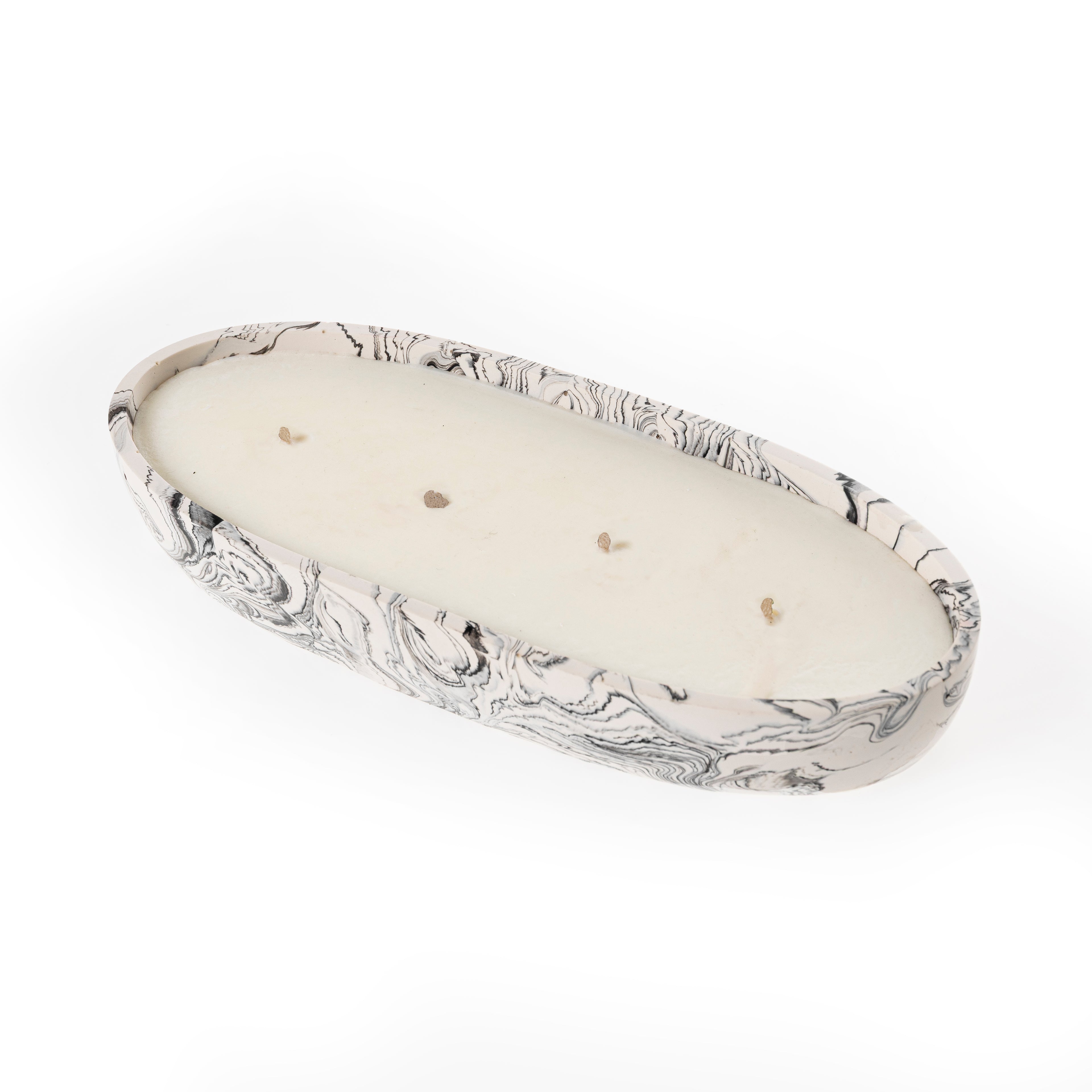 OVAL CANDLE [BLACK MARBLE]