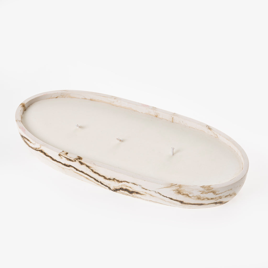 OVAL CANDLE [NUDE MARBLE]