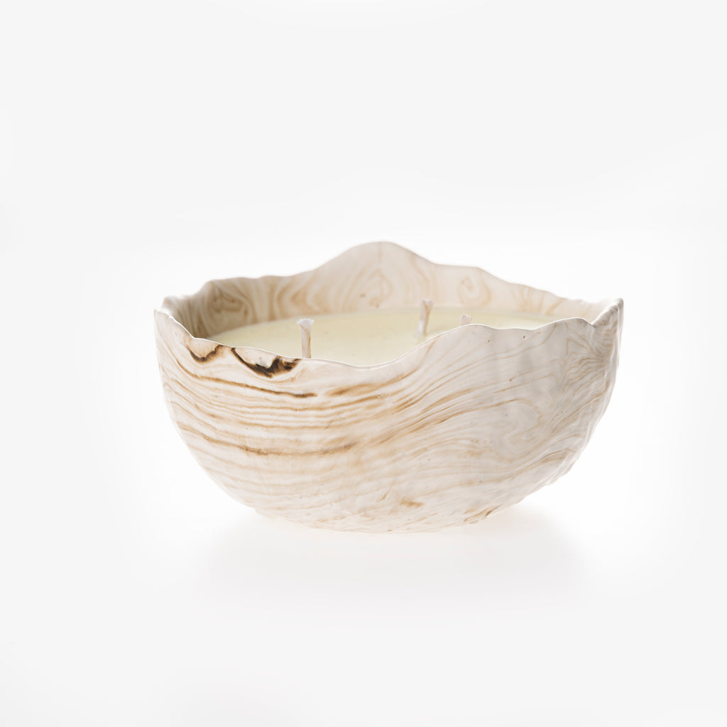ASYMMETRICAL CANDLE [NUDE MARBLE]
