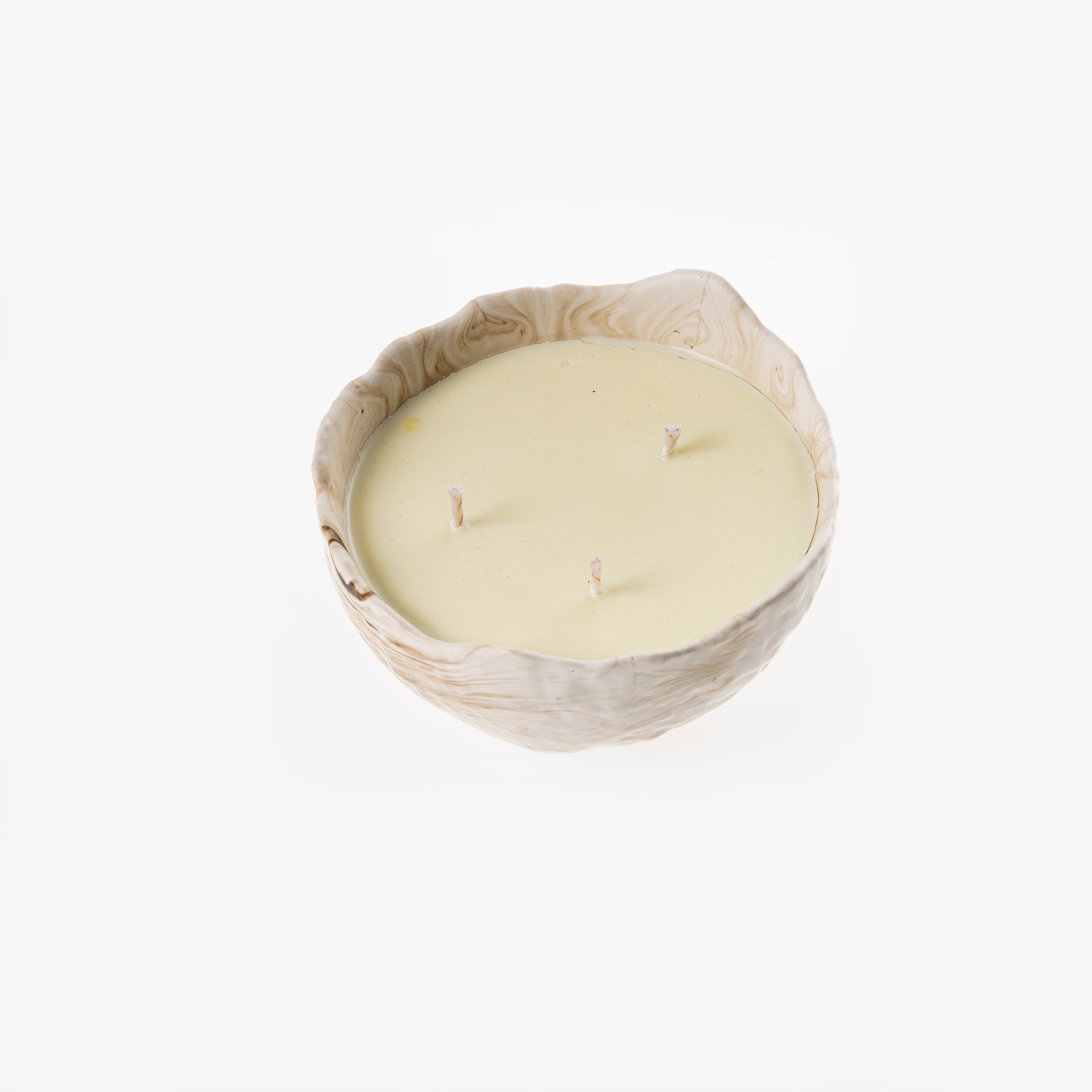 ASYMMETRICAL CANDLE [NUDE MARBLE]