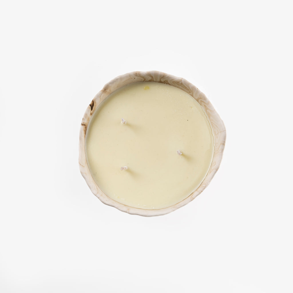 ASYMMETRICAL CANDLE [NUDE MARBLE]