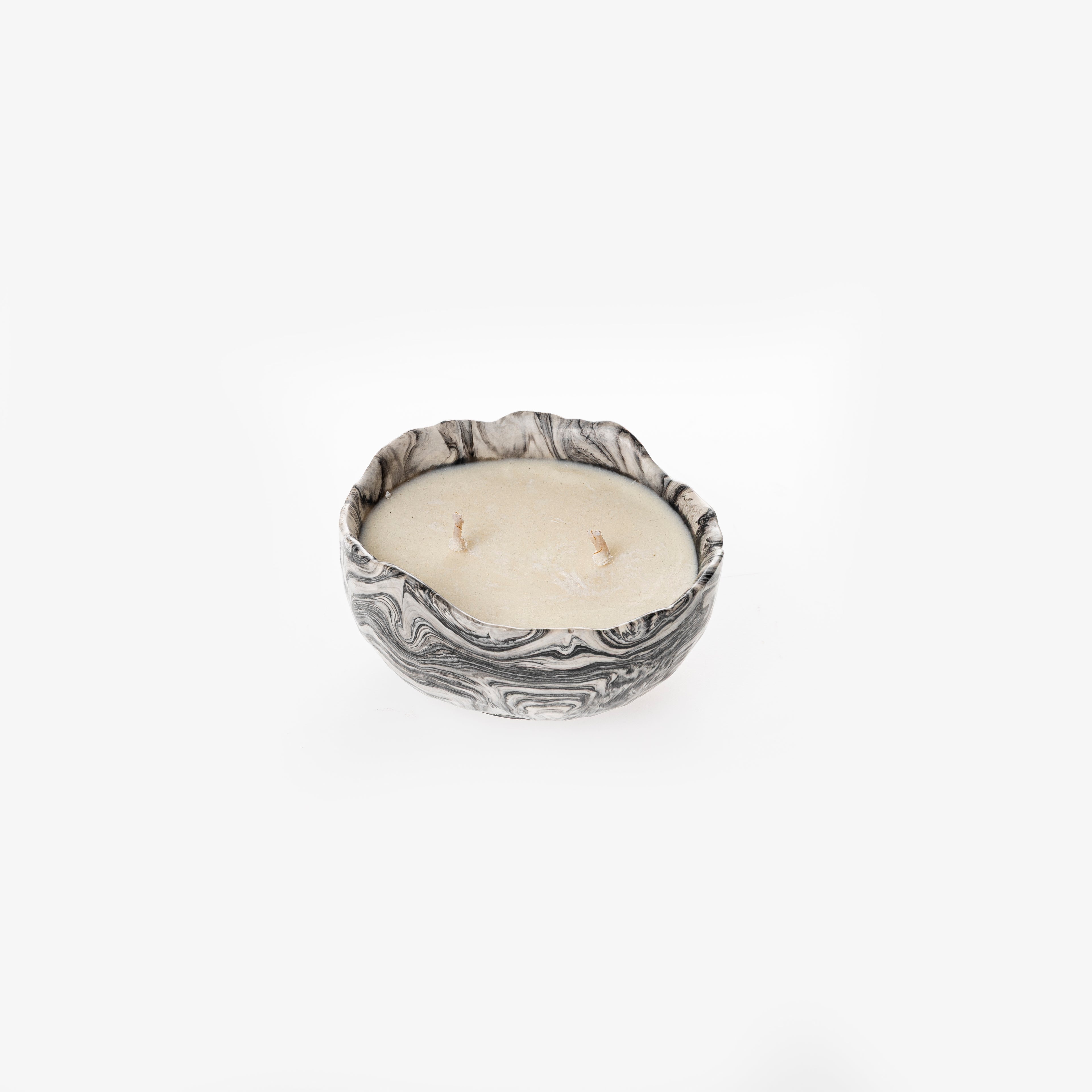 ASYMMETRICAL CANDLE [BLACK MARBLE]