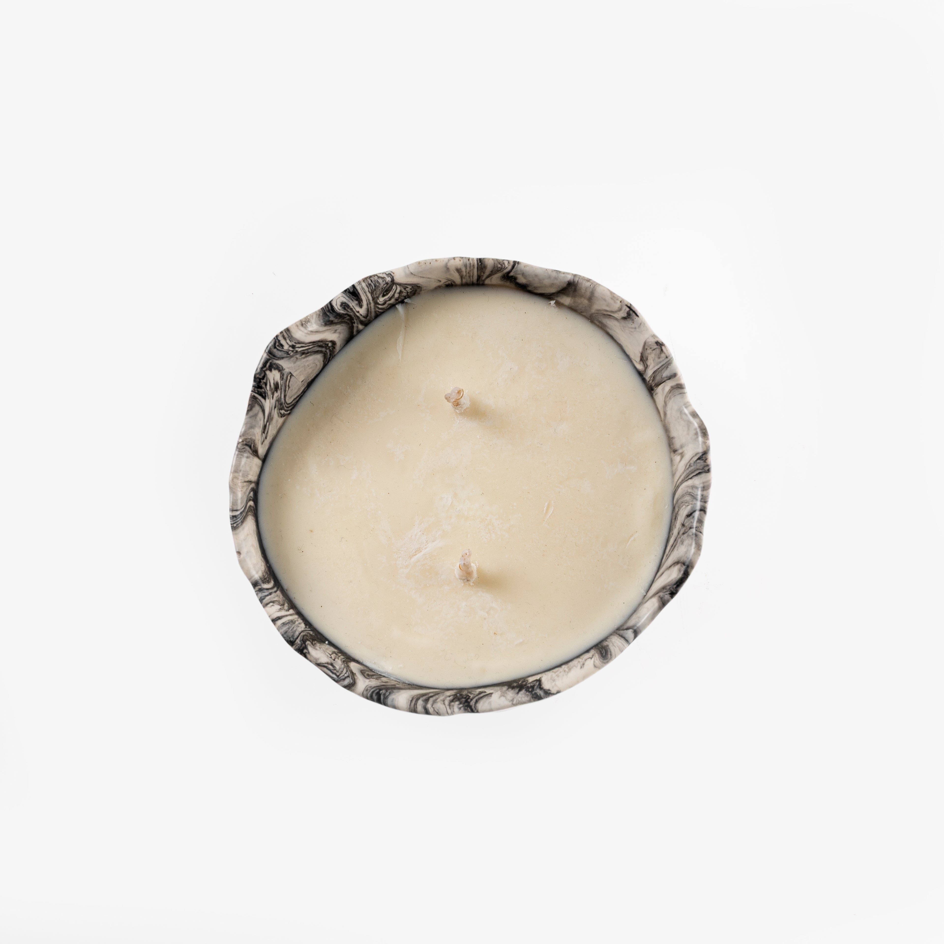 ASYMMETRICAL CANDLE [BLACK MARBLE]