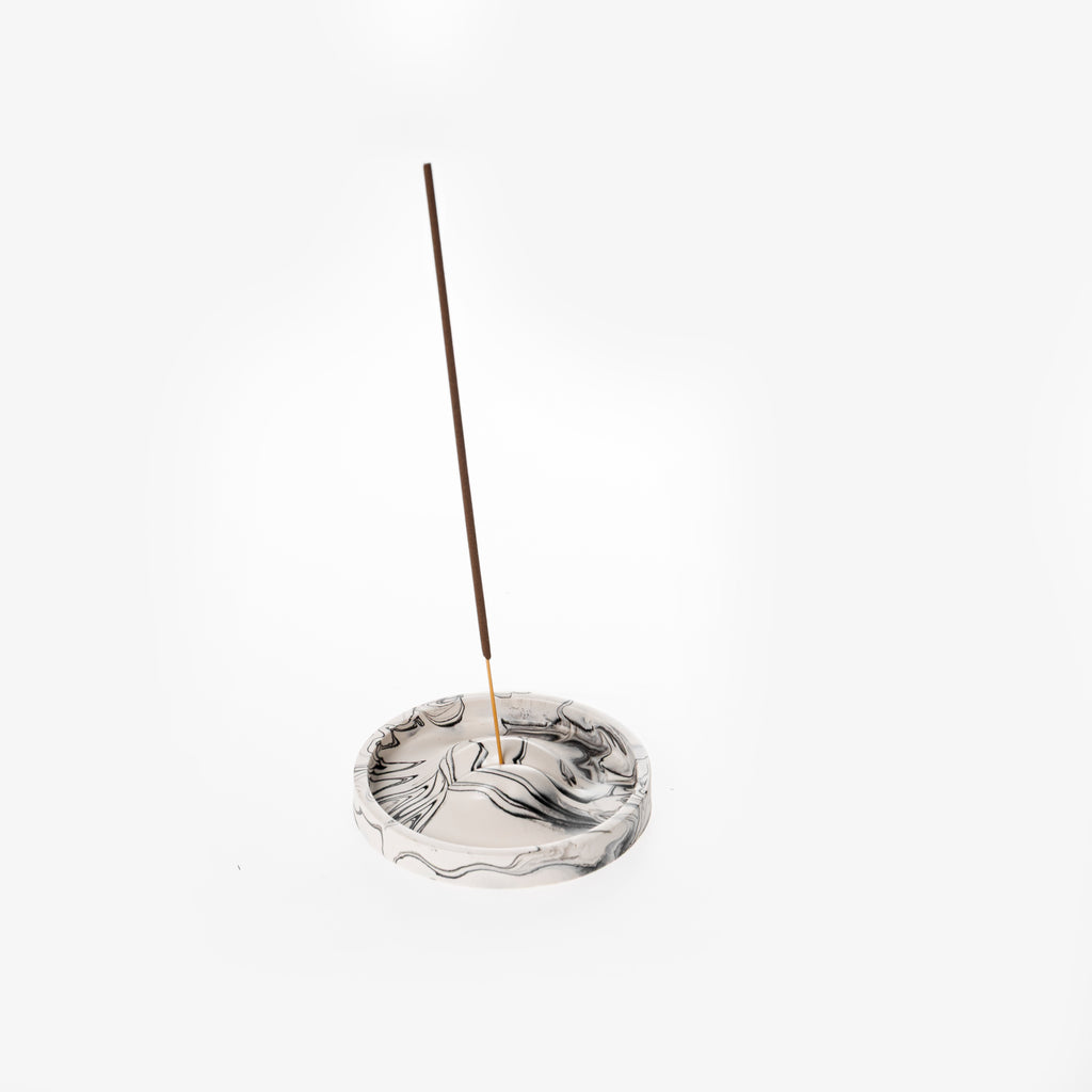 INCENSE STICK HOLDER [BLACK MARBLE]