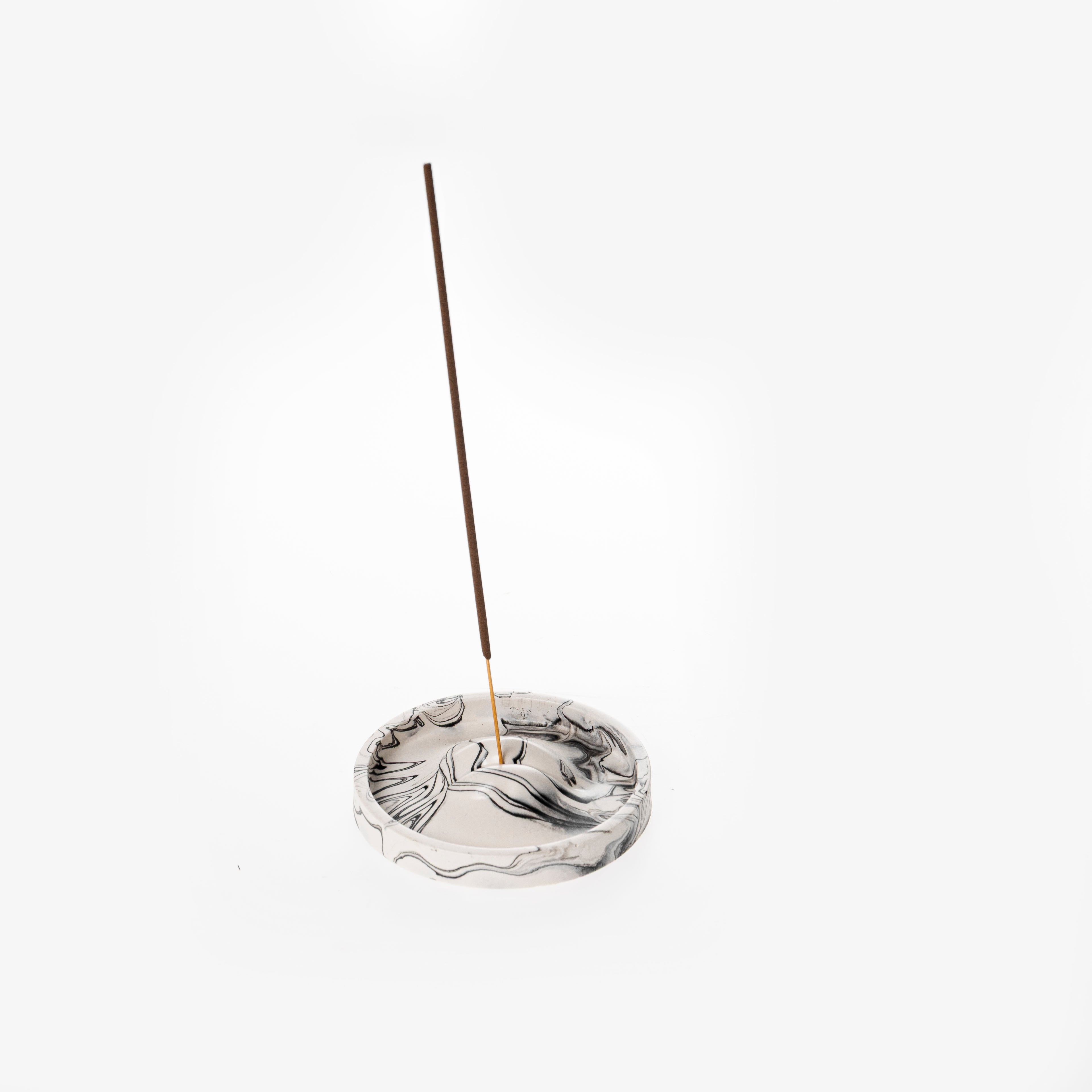 INCENSE STICK HOLDER [BLACK MARBLE]