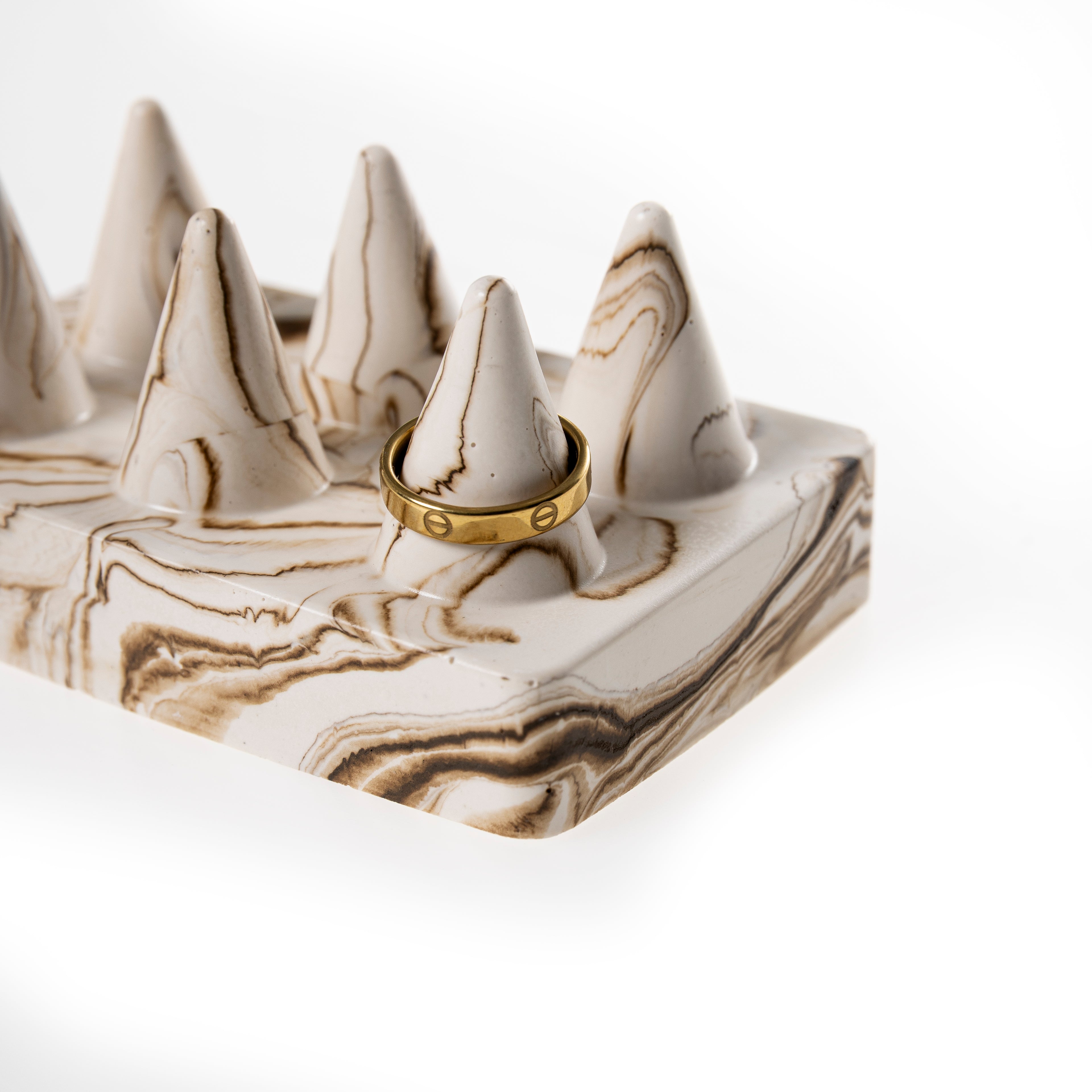 CONE RING HOLDER [NUDE MARBLE]