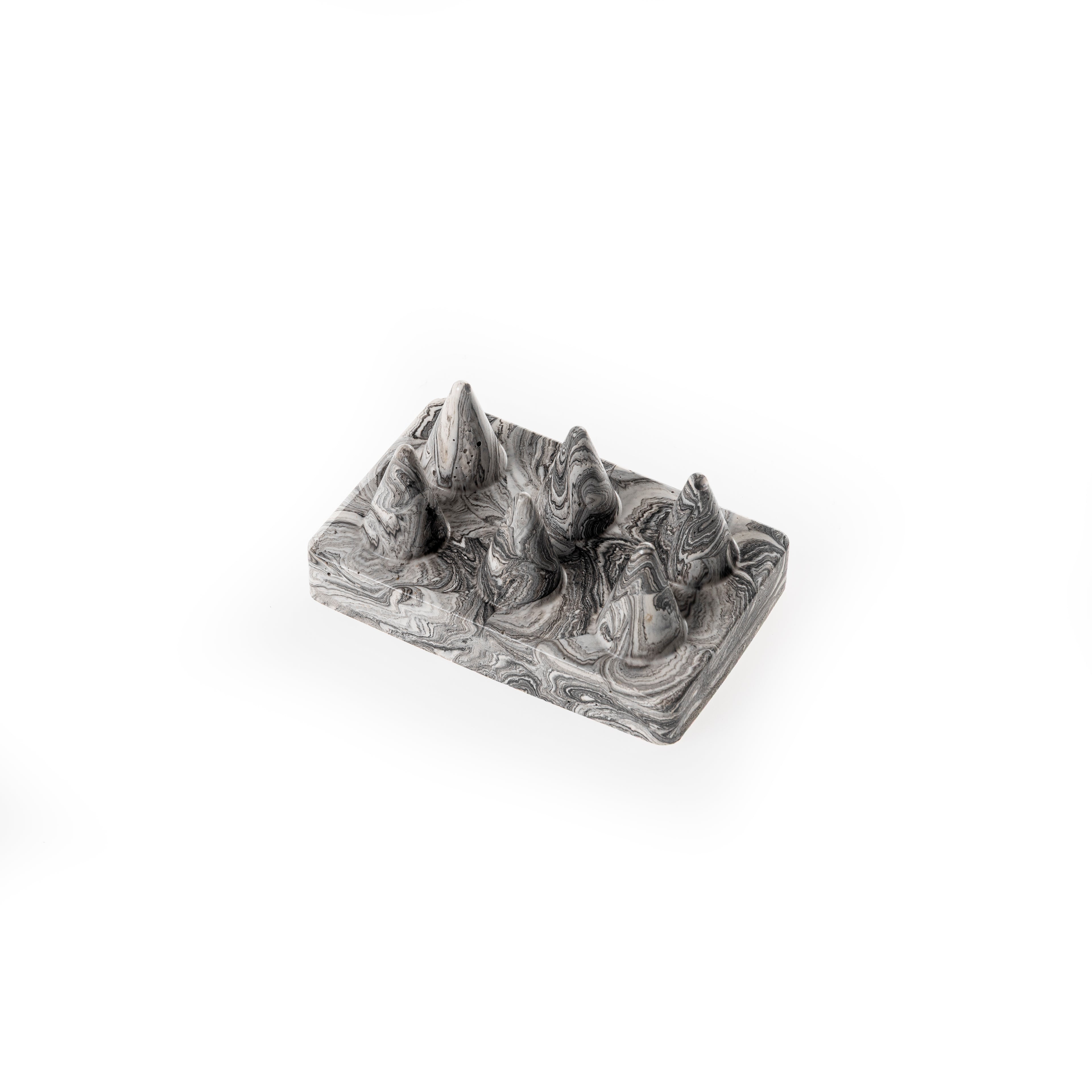 CONE RING HOLDER [BLACK MARBLE]