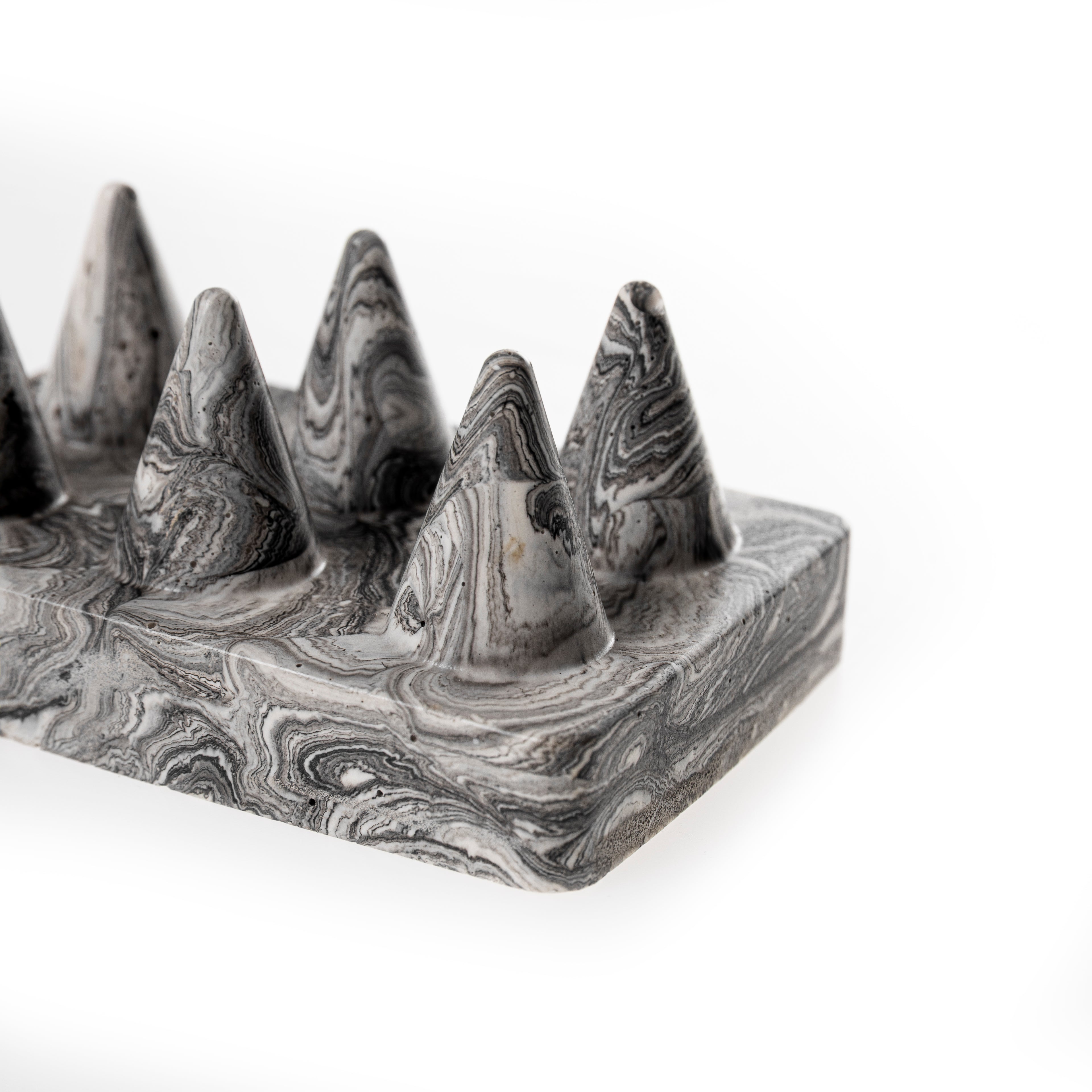 CONE RING HOLDER [BLACK MARBLE]