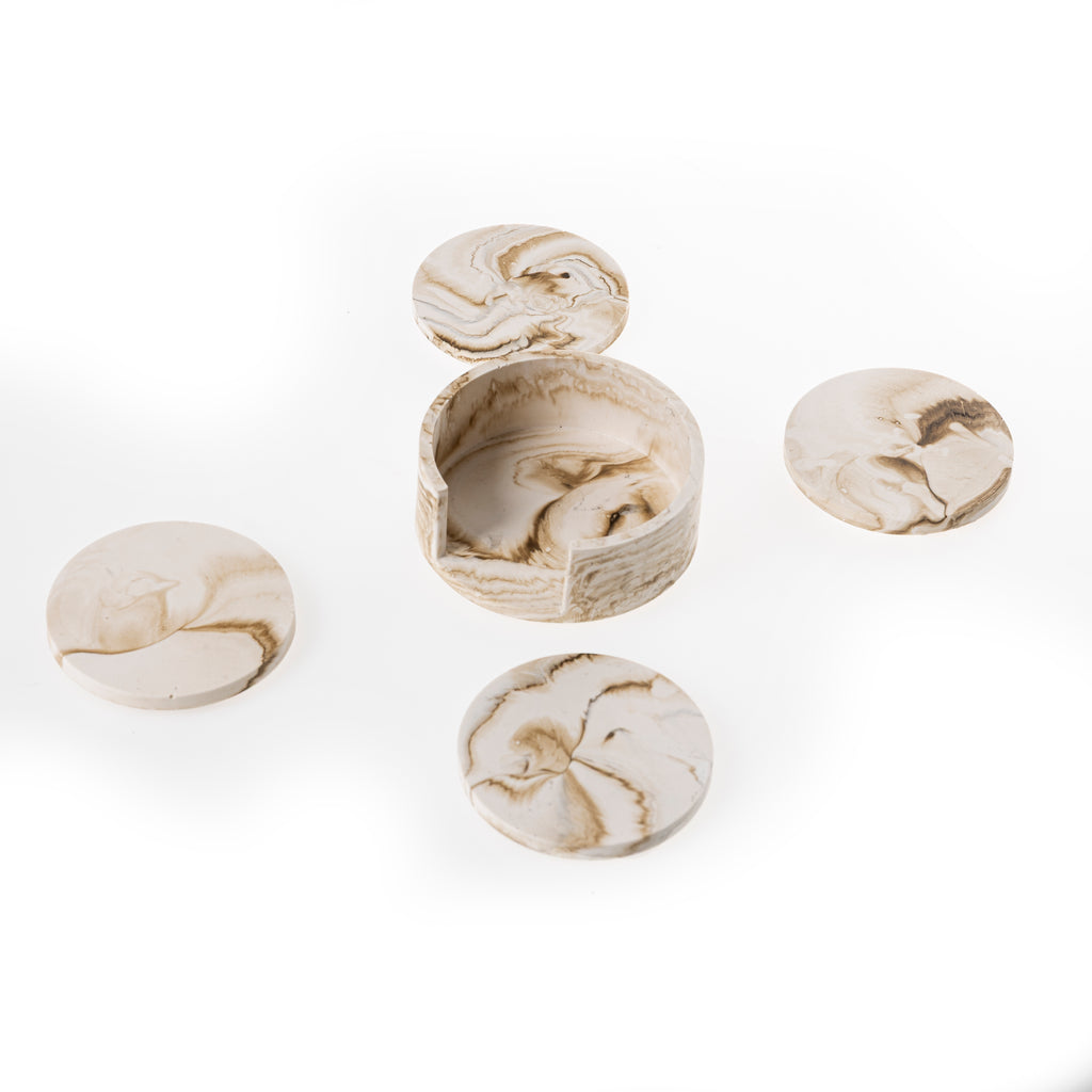 MARBLE COASTER SET [NUDE MARBLE]