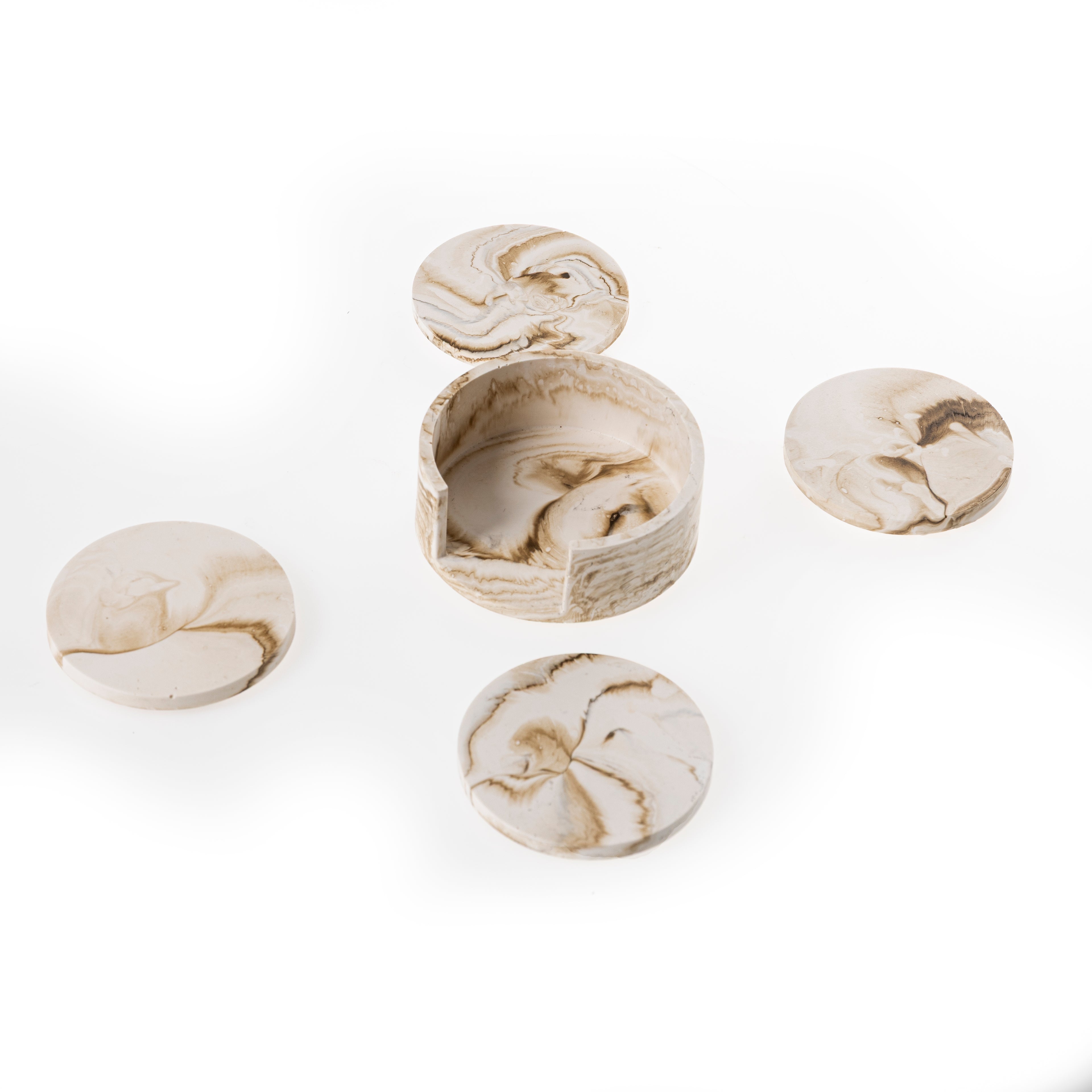 MARBLE COASTER SET [NUDE MARBLE]