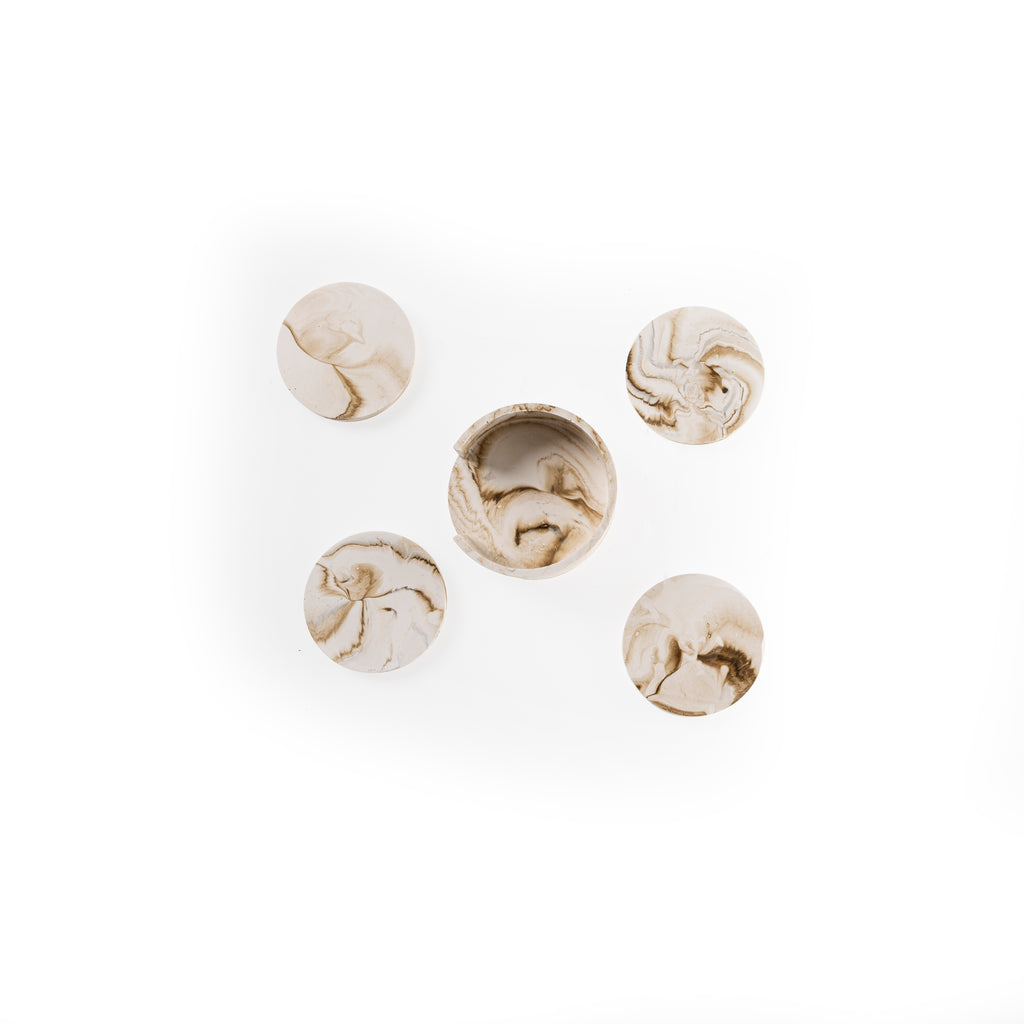 MARBLE COASTER SET [NUDE MARBLE]