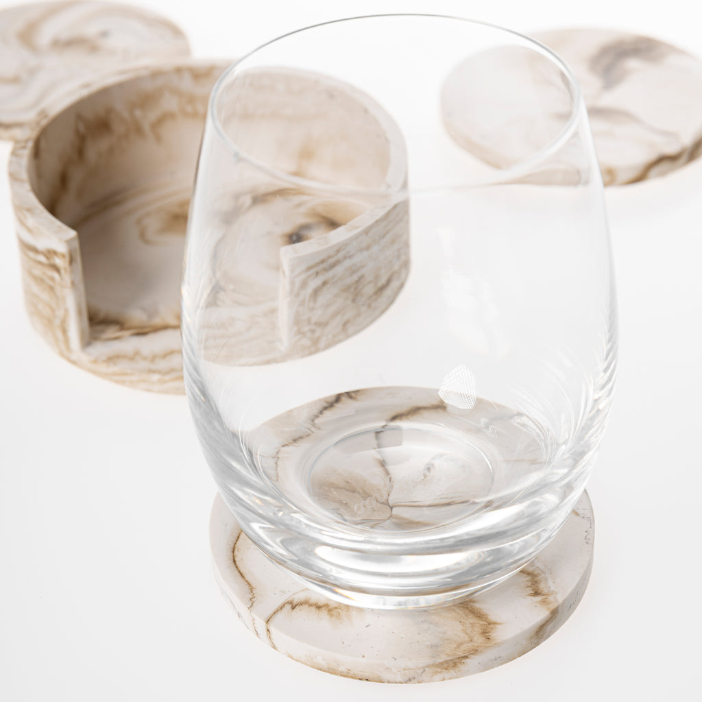 MARBLE COASTER SET [NUDE MARBLE]