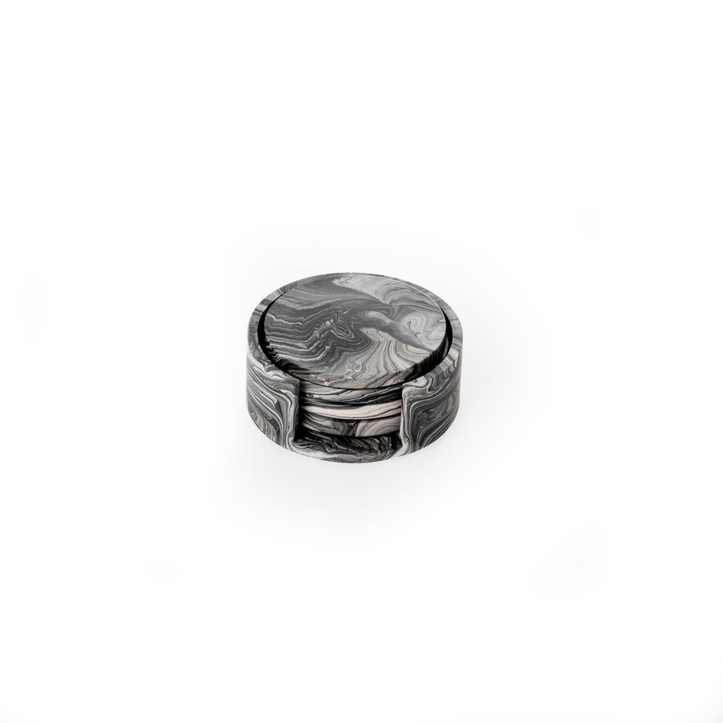 MARBLE COASTER SET [BLACK MARBLE]