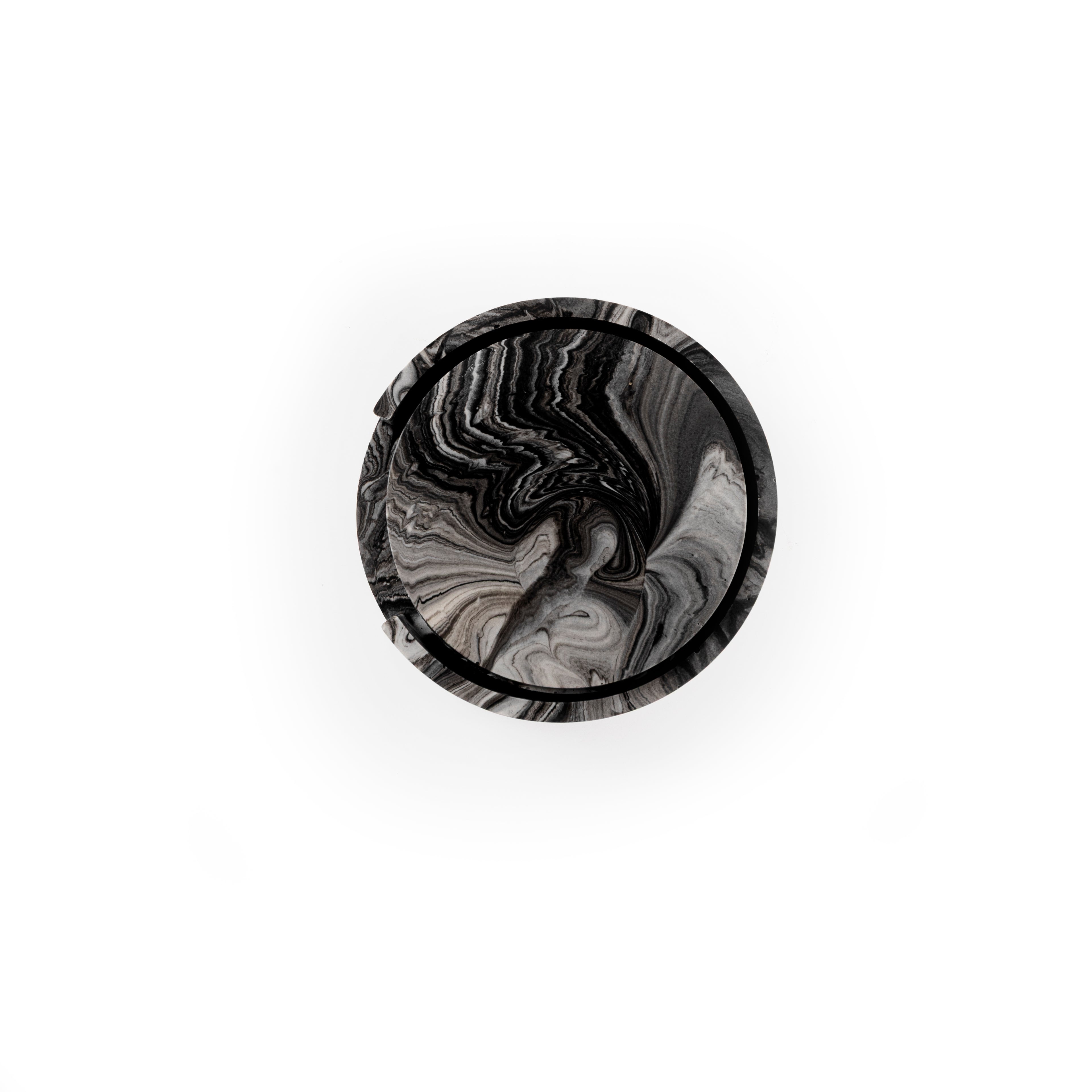 MARBLE COASTER SET [BLACK MARBLE]