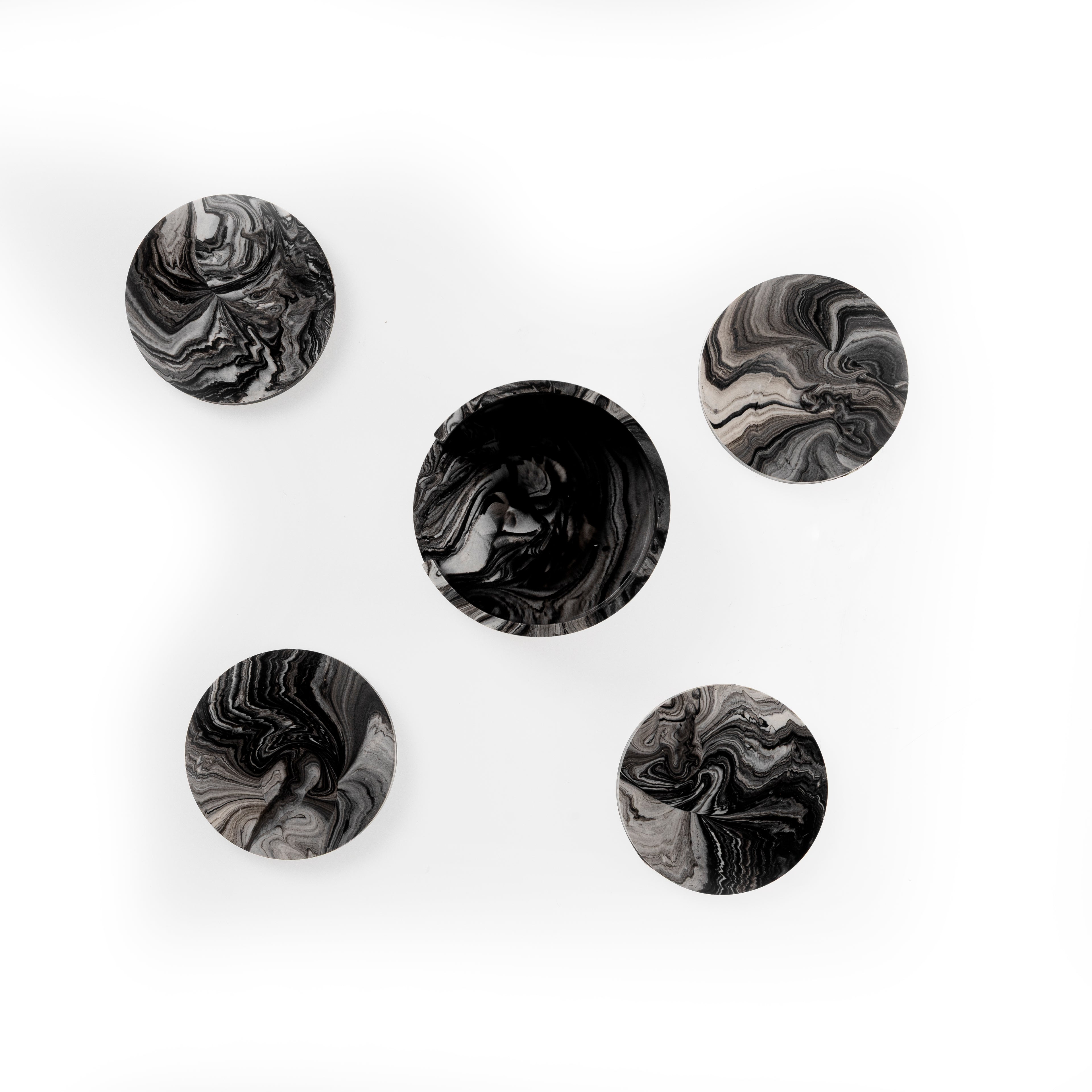 MARBLE COASTER SET [BLACK MARBLE]