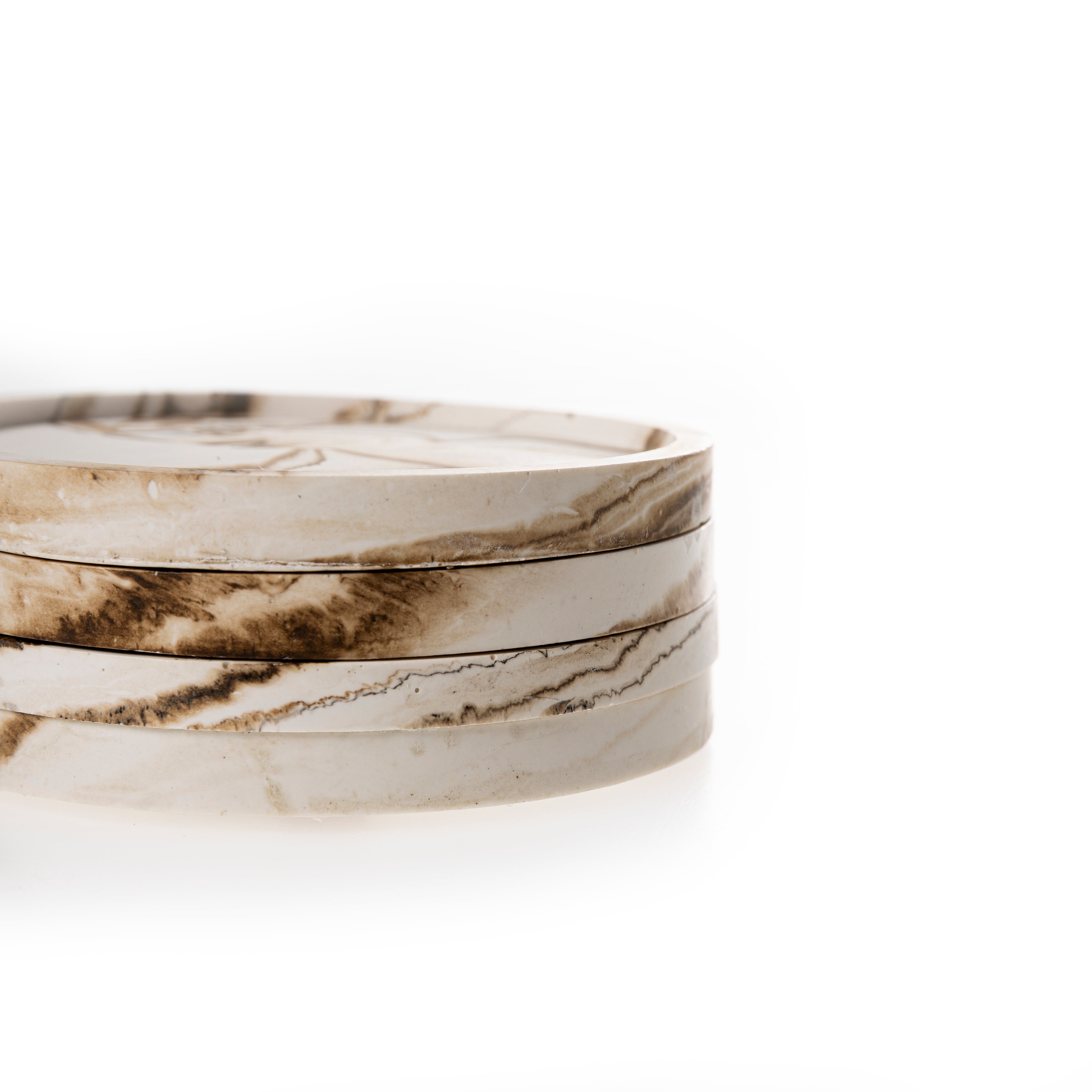 RIMMED COASTER SET [NUDE MARBLE]