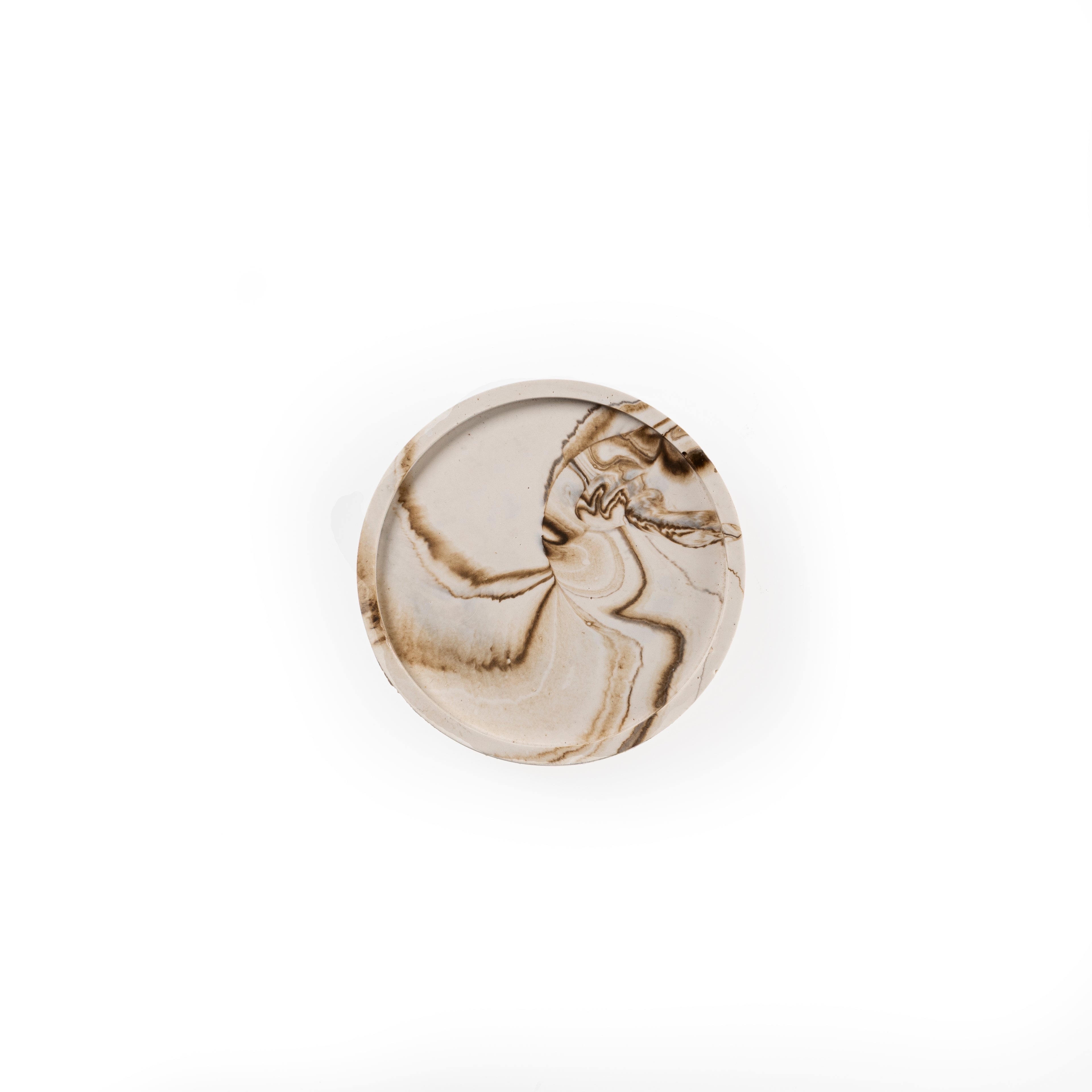 RIMMED COASTER SET [NUDE MARBLE]